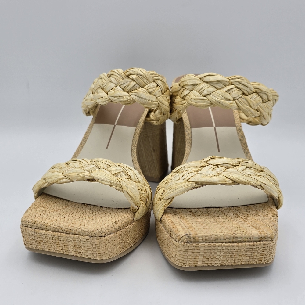 Dolce Vita Braided Natural Raffia Platform Sandal - Picture 3 of 14